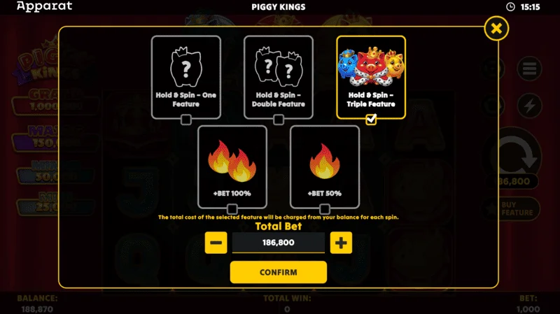 Piggy Kings - kemenangan besar dalam Hold and Spin