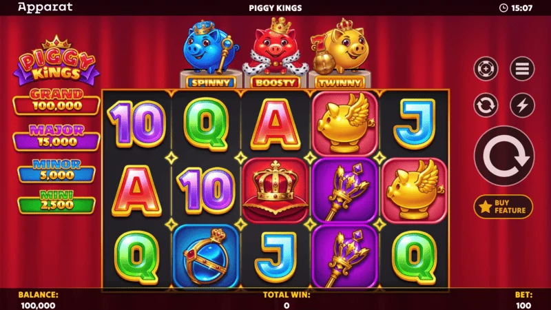 Piggy Kings - permulaan Hold and Spin dengan Boosty